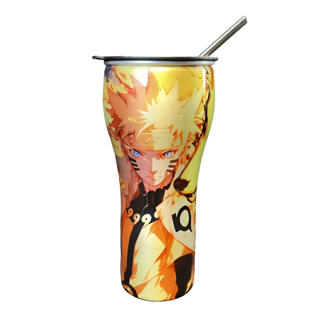 Naruto Anime 30oz Tumbler with Lid and Straw, Stainless Steel Insulated Travel Cup, Naruto Sasuke Kakashi Itachi Character Printed Coffee Mug, Naruto Merch Water Bottle Gift for Anime Fans