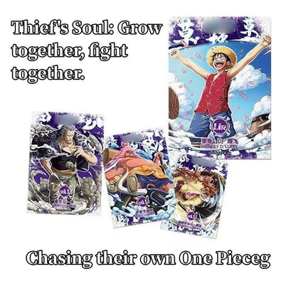 One Piece Anime Collectible Card Gift Box, Premium Luffy Zoro Nami Character Trading Cards Set, Anime Collection Cards with Art Posters, Collectible Trading Card Pack, Birthday Holiday Gift for One Piece Fans