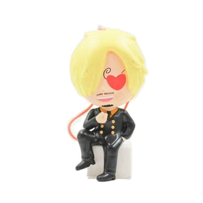 One Piece Q Version Anime Figure USB Charger, Luffy Zoro Sanji Shanks Chopper Cute Mini Figurine Statue, Anime Character Ornament Desktop Decoration Collectible Toy, One Piece Fan Birthday Holiday Gift