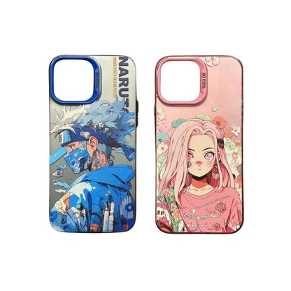 Naruto Anime Phone Case, Colorful Sakura Naruto Character Print Shockproof Protective Phone Cover, Cute Anime Cartoon Case for iPhone, Slim Anti-Scratch Bumper Case Anime Fans Gift