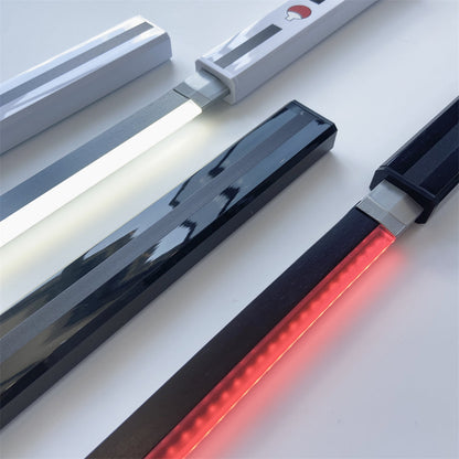Naruto Uchiha Anime Light Up Katana Sword, Rechargeable LED Glow Samurai Sword with Scabbard, Touch Control Lightsaber Katana, Anime Cosplay Prop Collectible Sword for Naruto Fans