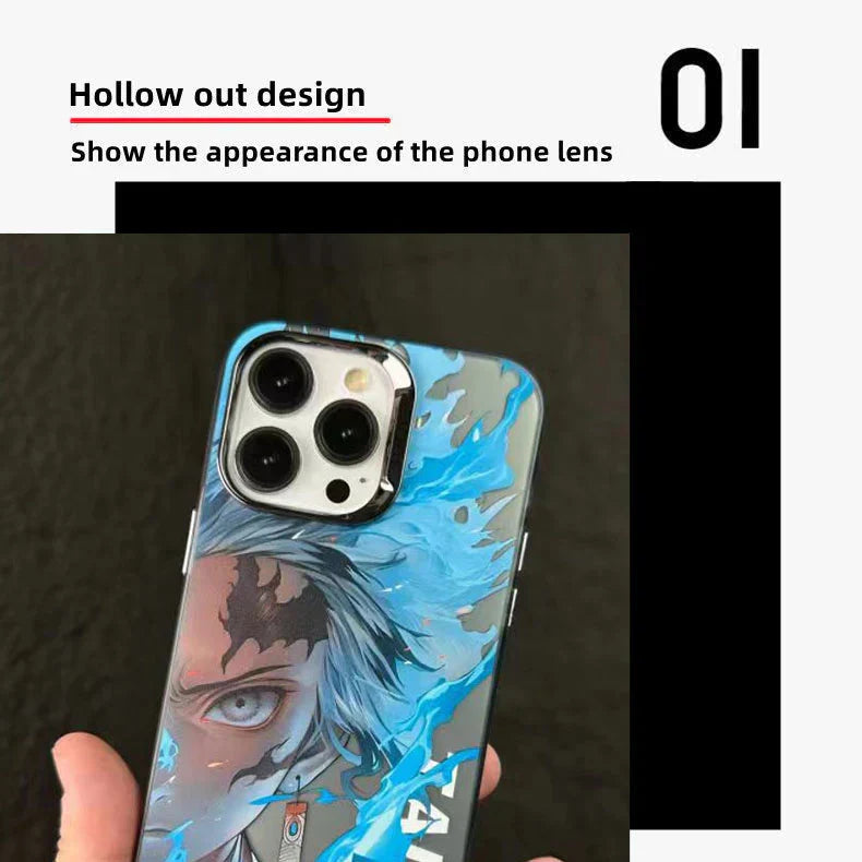 Demon Slayer Tanjiro Phone Case, HD Printed Shockproof Soft Bumper Protective Anime Phone Cover, Cool Kamado Tanjiro Anime Case for iPhone, Anime Fan Gift