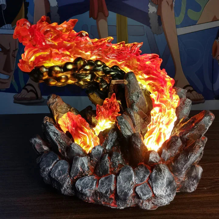 Demon Slayer Tanjiro Kamado Figure, Hinokami Kagura Fire Dragon GK Resin Statue, Kamado Tanjiro Diorama Figurine, Anime Collectible Desktop Ornament Gift for Demon Slayer Fans
