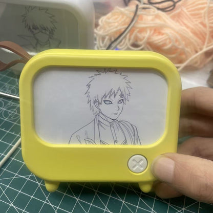 Naruto Gaara Anime Characters Nightlight Decoration, Retro Mini TV Shape LED Night Lamp, Warm Light Anime Room Decor, Bedside Table Ornament, Collectible Gift for Naruto Anime Fans