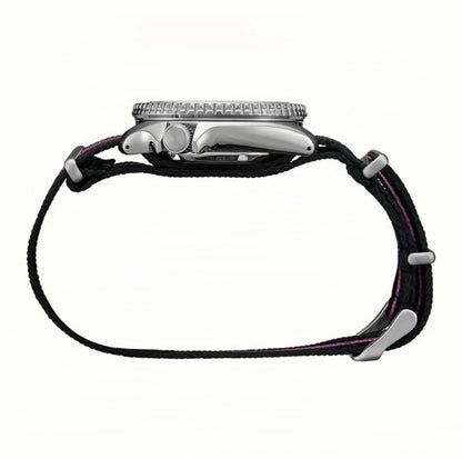Boruto Naruto Next Generations Boruto Uzumaki Automatic Wrist Watch, Anime Boruto Themed Analog Watch, Black Nylon Strap with Purple Line Sports Wristwatch, Anime Collectible Cosplay Accessory Gift for Naruto Fans