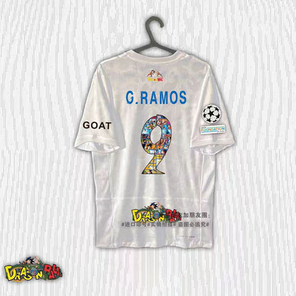 Dragon Ball Collage Print Soccer Jersey Neymar Ramos Mbappe Football Shirt
