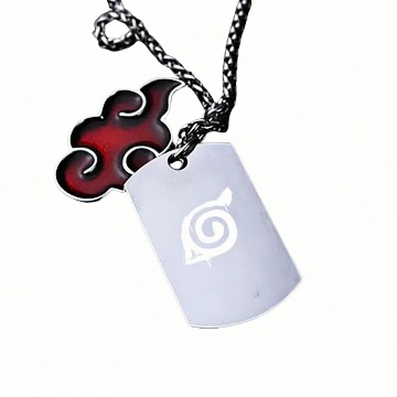 Naruto Akatsuki Red Cloud Keychain, Anime Akatsuki Symbol Metal Key Ring with Gift Box, Cosplay Accessory Pendant Key Chain, Collectible Gift for Naruto Anime Fans