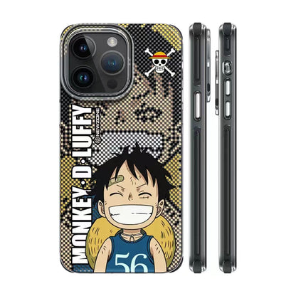 One Piece Anime Phone Case for iPhone, Nika Luffy Roronoa Zoro Halftone Dot Print Shockproof Protective Cover, Multi Styles One Piece Character Phone Shell, Anime Merch Gift for One Piece Fans