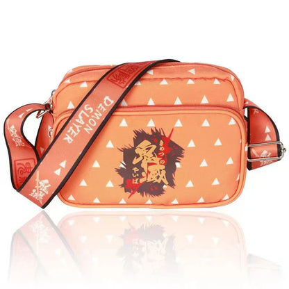 Demon Slayer Anime Crossbody Shoulder Bag, Kimetsu No Yaiba Multiple Character Pattern Sling Messenger Bag, Lightweight Casual Small Camera Bag, Demon Slayer Fan Collectible Daily Gift
