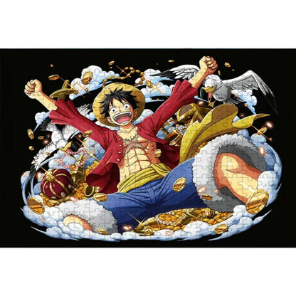 One Piece Luffy Anime Jigsaw Puzzle, Multiple Styles Nika Gear 5 Luffy Wooden Jigsaw Puzzles for Adults, Challenging Brain Teaser Puzzle, Home Wall Art Decor, Birthday Holiday Gift for One Piece Fans