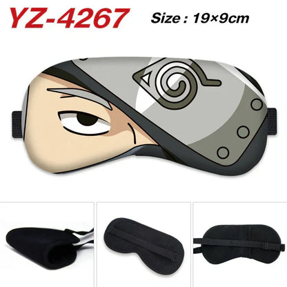 Naruto Anime Sleep Eye Mask, Uchiha Sasuke Itachi Madara Sakura Printed Blindfold, Soft Comfort Light Blocking Eye Cover for Travel Nap, Multiple Styles, Anime Fan Gift