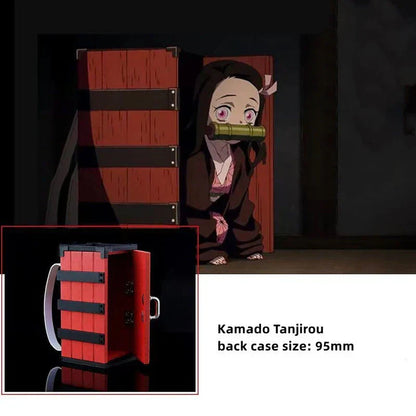 Demon Slayer Nezuko Wooden Box Backpack, Kimetsu No Yaiba Anime Cosplay Nezuko Box Bag, Unique Wooden Crate Shape Shoulder Bag, Anime Fan Collectible Cosplay Prop Gift