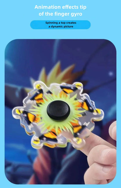 Naruto Anime Running Fidget Spinner, Optical Illusion Dynamic Fidget Toy, Acrylic Character Animation Fingertip Spinner, Stress Relief Hand Spinner, Collectible Gift for Naruto Fans