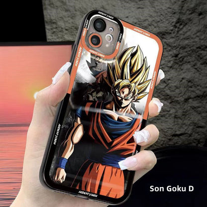 Dragon Ball Z Anime Phone Case, Goku Trunks Vegeta Clear Transparent Protective Cover, DBZ Cartoon Character Shockproof Phone Case for iPhone, Anime Fan Merch Phone Shell