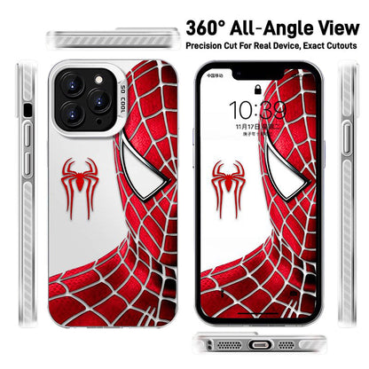 Marvel Spider‑Man Classic Suit Graphic iPhone Phone Case, Anti‑Drop Full‑Body Protective Cover, Precise Cutout Lens Raised Protection Phone Shell, Red & Black 2 Styles Available