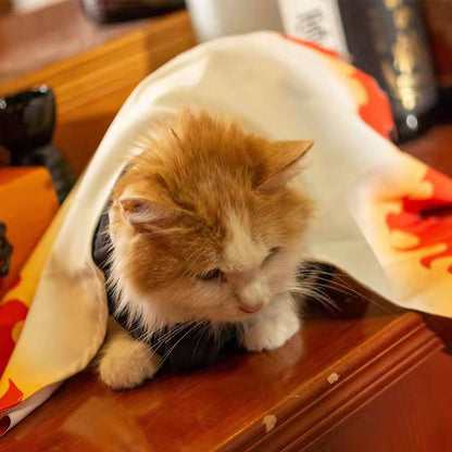 Demon Slayer Anime Pet Costume, Kimetsu no Yaiba Dog Cat Cosplay Outfit, Tanjiro Rengoku Shinobu Nezuko Pet Kimono Clothes, Halloween Cosplay Dress Up for Small Medium Pets, Anime Pet Photo Prop