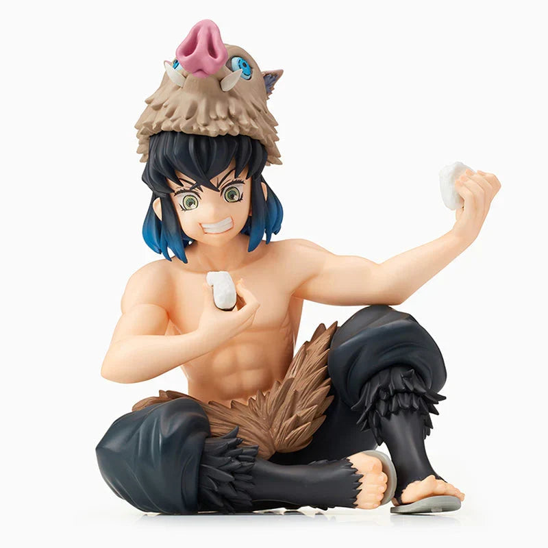 Demon Slayer Noodle Stopper Sitting Figure, Anime PVC Statue Figurine, Tanjiro Nezuko Zenitsu Inosuke Giyuu Shinobu Mitsuri Hashira Collectible Model, Desktop Ornament Anime Fan Gift