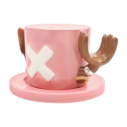 One Piece Anime Hat Shaped Ceramic Mug, Luffy Ace Sabo Chopper 3D Hat Coffee Cup, Creative Novelty Tea Mug, One Piece Collectible Drinkware Gift for Anime Fans