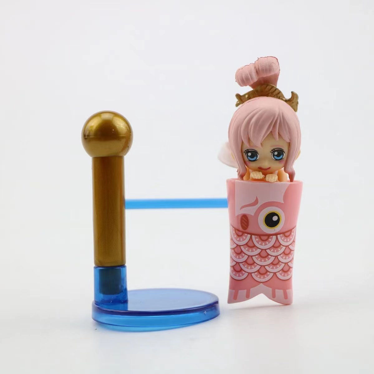 One Piece Carp Streamer Mini Figure, WCF Luffy Ace Sabo Jinbe Shirahoshi Anime Statue, Cute Koinobori Character Figurine Collectible Model Toy, Desk Decoration Gift for One Piece Fans