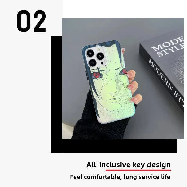 Naruto Anime Phone Case, Pain Nagato & Orochimaru Holographic Laser Print Protective Phone Cover, Shockproof Slim Soft TPU Case, Anime Character Phone Shell for iPhone, Anime Fan Gift