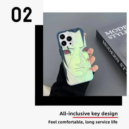 Naruto Anime Phone Case, Pain Nagato & Orochimaru Holographic Laser Print Protective Phone Cover, Shockproof Slim Soft TPU Case, Anime Character Phone Shell for iPhone, Anime Fan Gift