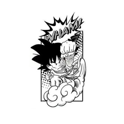 Dragon Ball Z Temporary Tattoo Stickers, DBZ Goku Vegeta Black Sketch Anime Fake Tattoos, Waterproof Long Lasting Body Art Tattoo Decals for Arm Shoulder Cosplay Anime Party Fans