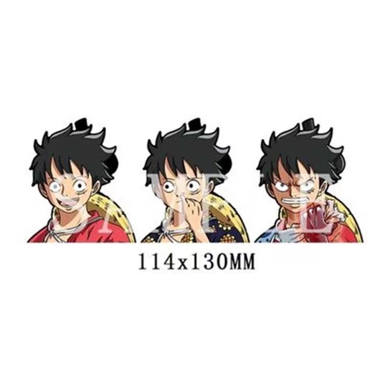 One Piece 3D Motion Stickers, Lenticular Anime Character Decals, Luffy Zoro Nami Changing Image Sticker, Waterproof Peekers Sticker for Car Laptop Water Bottle, One Piece Fans Collectible Decor