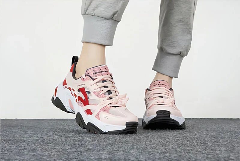 Demon Slayer Nezuko Anime Chunky Sneakers, Pink Red Checkered Unisex Casual Walking Shoes, Kamado Nezuko Themed Streetwear Athletic Footwear, Anime Cosplay Sneaker Gift for Fans