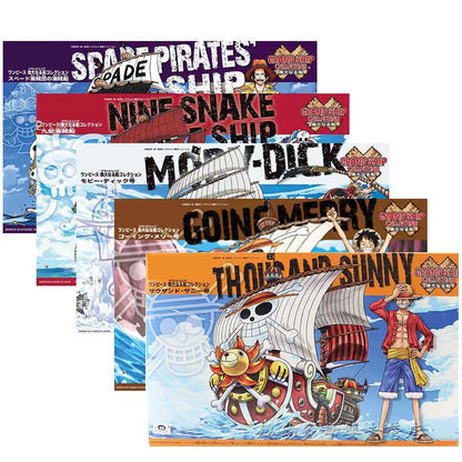 One Piece Pirate Ship Model Kit, Thousand Sunny Going Merry Assembly Boat Building Model, Multiple Styles Anime Pirate Vessel Figure, Collectible DIY Assembly Toy Gift for One Piece Fans