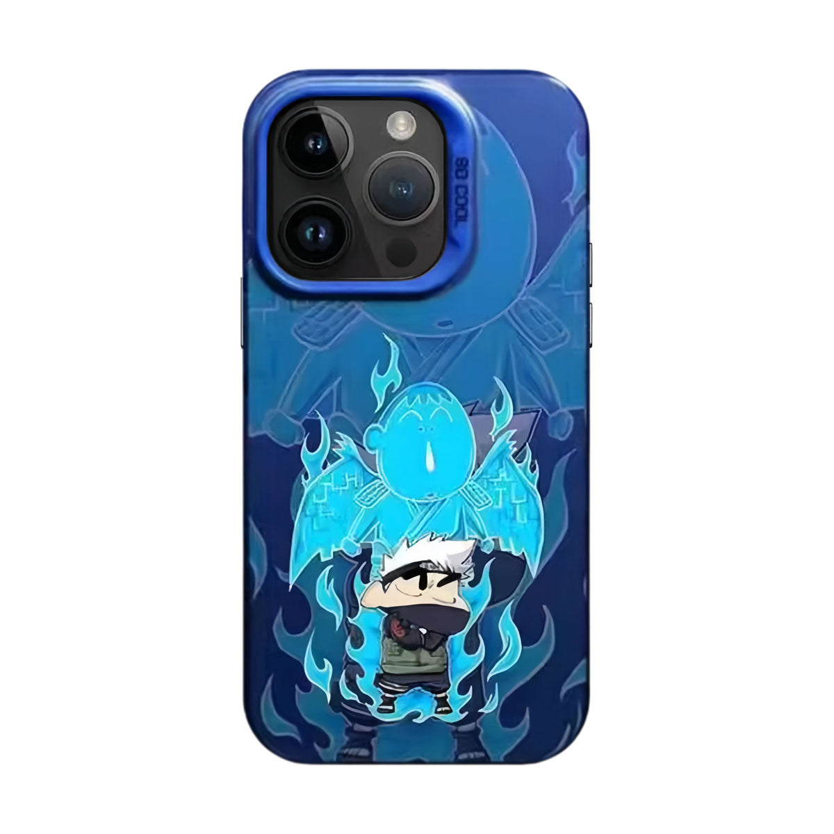 Crayon Shin-chan Anime Phone Case, Cute Shin-chan Cos Naruto Character IMD Print Shockproof Protective Phone Cover, Color Flame Pattern Hard Bumper Case for iPhone, Anime Fans Collectible Gift