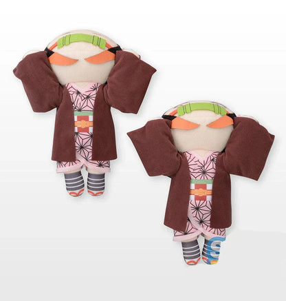 Demon Slayer Kimetsu no Yaiba Lying Plush Doll, Cute Anime Character Stuffed Pillow Plushie, Tanjiro Nezuko Zenitsu Inosuke Giyuu Shinobu Soft Toy, Anime Collectible Plush Gift for Fans