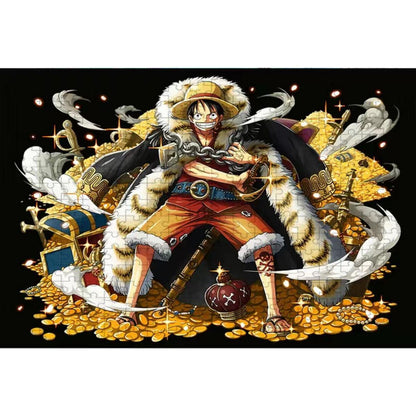 One Piece Luffy Anime Jigsaw Puzzle, Multiple Styles Nika Gear 5 Luffy Wooden Jigsaw Puzzles for Adults, Challenging Brain Teaser Puzzle, Home Wall Art Decor, Birthday Holiday Gift for One Piece Fans