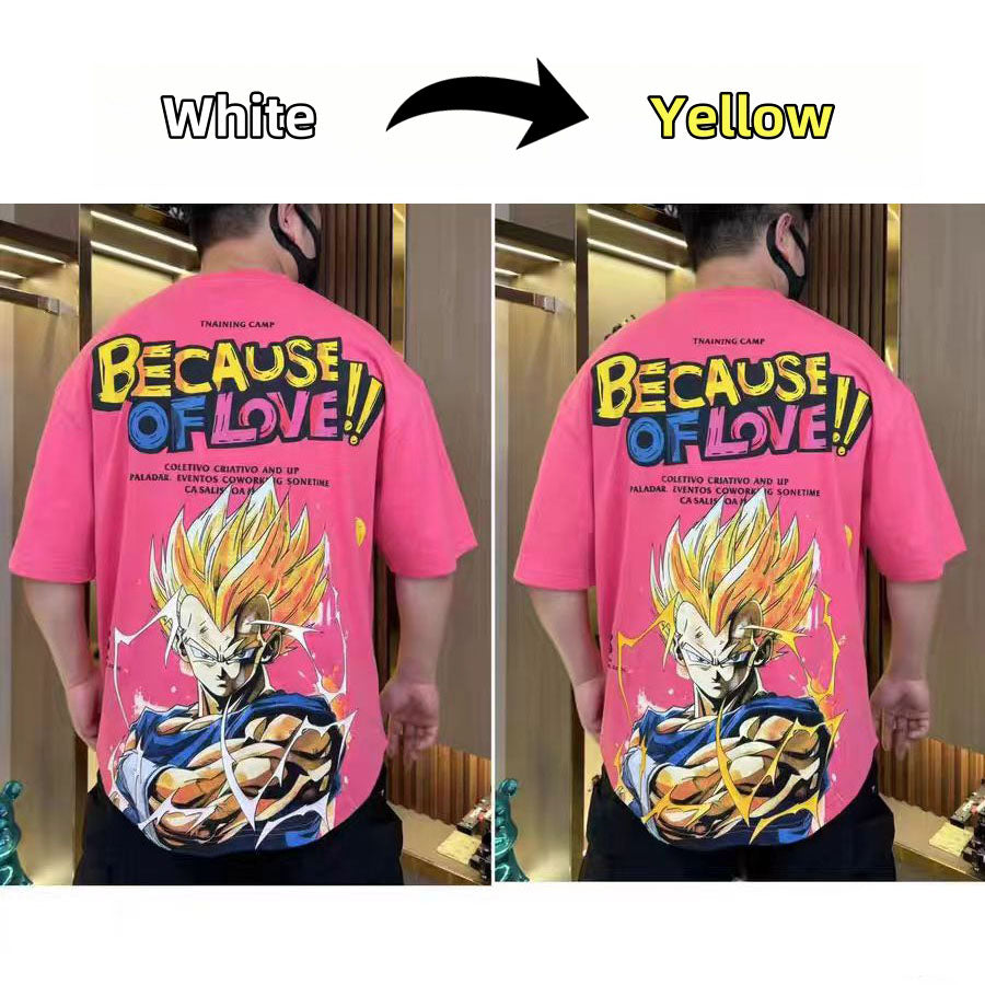 Dragon Ball Vegeta Super Saiyan Big Print Anime T-shirt