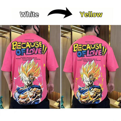 Dragon Ball Vegeta Super Saiyan Big Print Anime T-shirt
