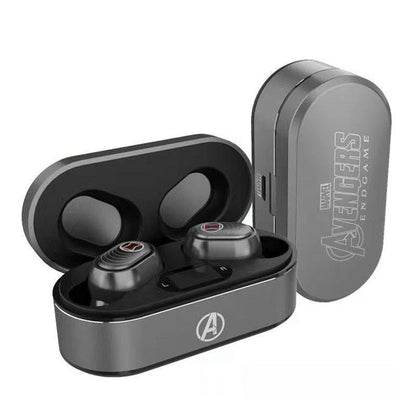 Marvel Avengers Iron Man Captain America Spider‑Man Black Widow TWS True Wireless Bluetooth Earbuds, LED Digital Power Display, Noise Cancelling Hi‑Fi Stereo In‑Ear Headphones For Fans Gift