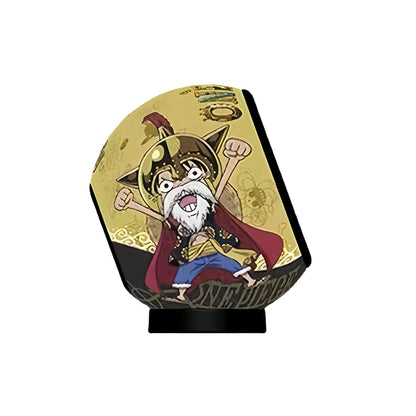 One Piece Anime Sphere Desk Clock, Round Ball Shape Analog Table Clock, One Piece Characters Collectible Decor Clock, Silent Non Ticking Desktop Ornament Gift for Anime Fans