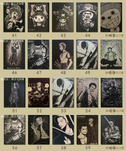 One Piece Roronoa Zoro Hand Carved Art Painting, Anime Zoro Hand Engraved Wood Artwork, One Piece Character Hand Carving Wall Decor, Collectible Handmade Art Gift for One Piece Fans