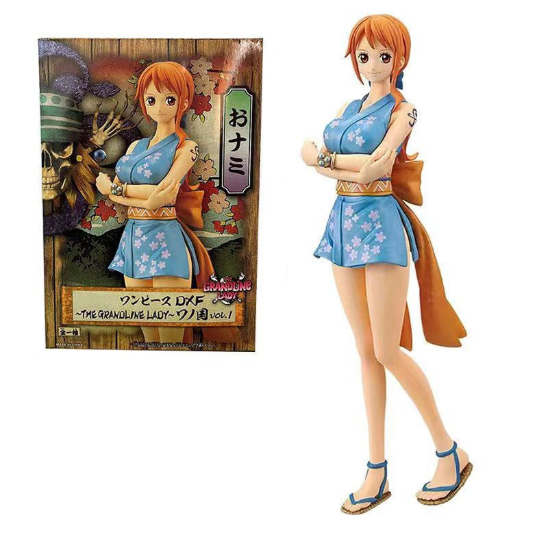 One Piece Wano Country Anime Figures, Luffy Zoro Sanji Nami Robin Chopper Brook Whitebeard PVC Statue, Wano Outfit Collectible Figurine, Desk Shelf Display Decoration, Birthday Gift for One Piece Anime Fans