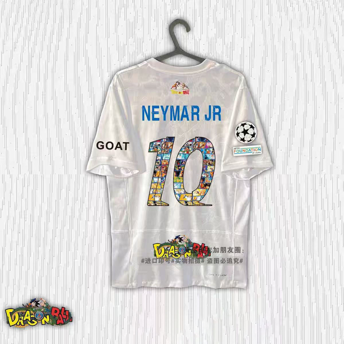Dragon Ball Collage Print Soccer Jersey Neymar Ramos Mbappe Football Shirt