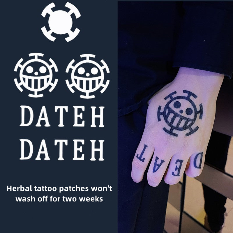 One Piece Temporary Tattoo Stickers, Anime Luffy Ace Cosplay Fake Tattoos, Waterproof Transfer Tattoo, Pirate Skull Symbol Body Art Stickers for Halloween Cosplay Party Fans