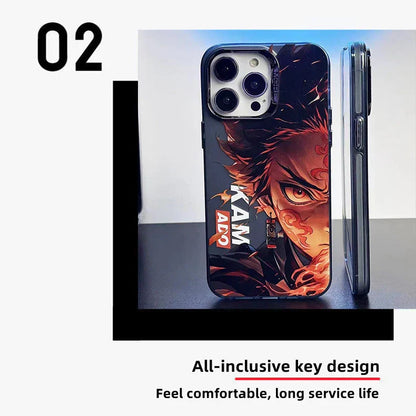 Demon Slayer Tanjiro Phone Case, HD Printed Shockproof Soft Bumper Protective Anime Phone Cover, Cool Kamado Tanjiro Anime Case for iPhone, Anime Fan Gift