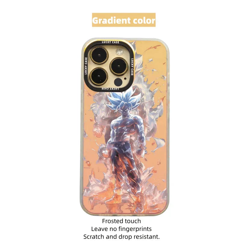 Dragon Ball Z Anime Phone Case for iPhone, Ultra Instinct Goku & Vegeta Q Version Character Print Protective Case, DBZ Anime Cartoon Shockproof Phone Cover for iPhone Series