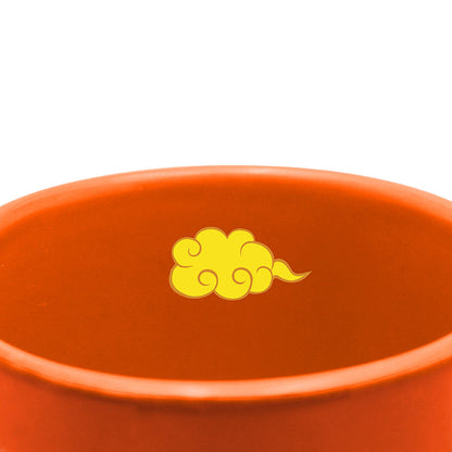 Dragon Ball Z Ceramic Coffee Mug, Goku "悟" & Master Roshi "亀" Logo Orange Tea Cup, 11oz Anime Printed Drinking Mug, Novelty Drinkware, Collectible Gift for Dragon Ball Fans