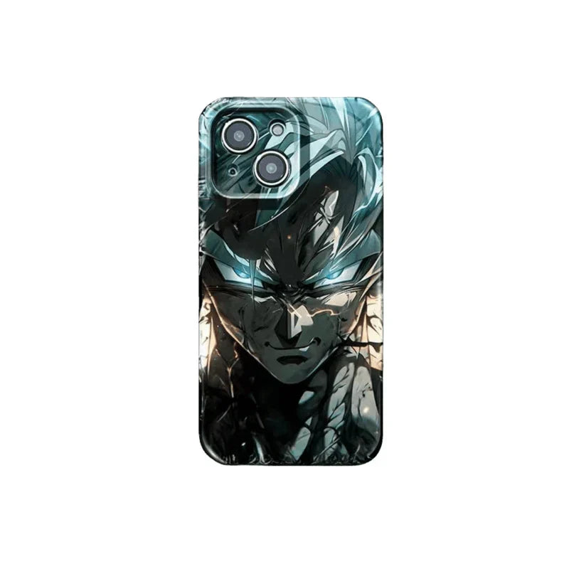 Dragon Ball Z Anime Phone Case for iPhone, Ultra Instinct Goku Vegeta Broly Character Print Protective Cover, DBZ Cool Manga Shockproof Film Phone Shell for iPhone Series Anime Fans