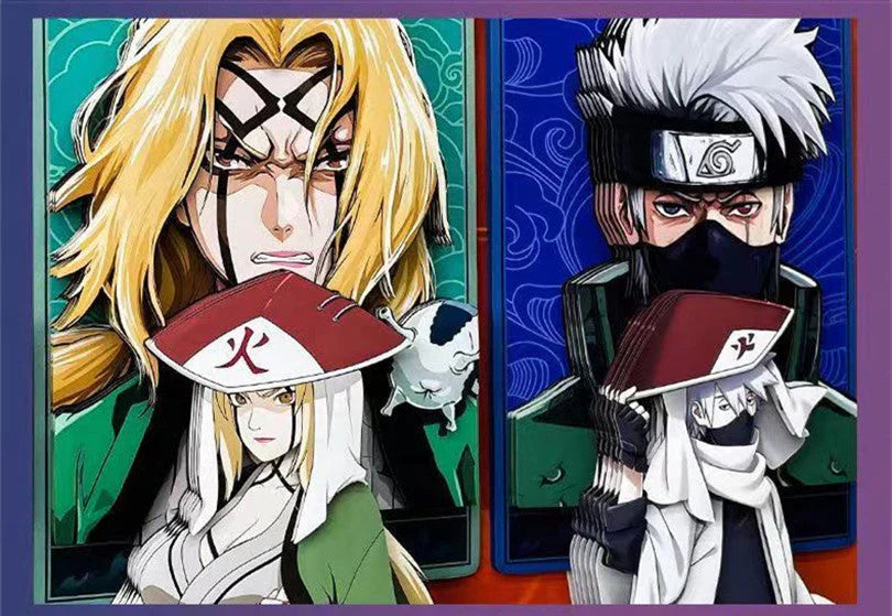 Naruto All Seven Hokages Long 3D Paper Cut Shadow Box Framed Art, Handmade Layered Papercraft Wall Decor, Anime Picture Frame, Fan Collectible Decor Gift