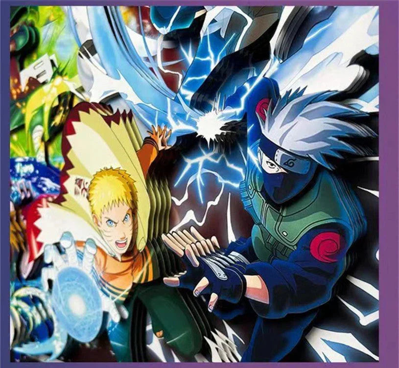 Naruto Seven Hokages 3D Paper Cut Shadow Box Framed Art, Handmade Layered Papercraft Wall Decor, Anime Picture Frame, Fan Collectible Room Decor Gift