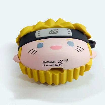Naruto Uzumaki TWS Wireless Bluetooth Earbuds, Touch Control Stereo Earphones with Cute Naruto Character Silicone Protective Cover, Portable Charging Case, Anime Noise Reduction Headset, Naruto Fan Birthday Christmas Gift