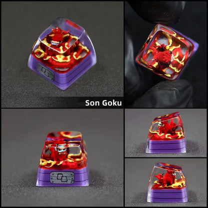 Anime Handmade Resin Artisan Keycap, Custom 3D SA Profile Key Cap for Mechanical Keyboard, Naruto Dragonball Themed DIY Keycap, Gaming Keyboard Decor Gift