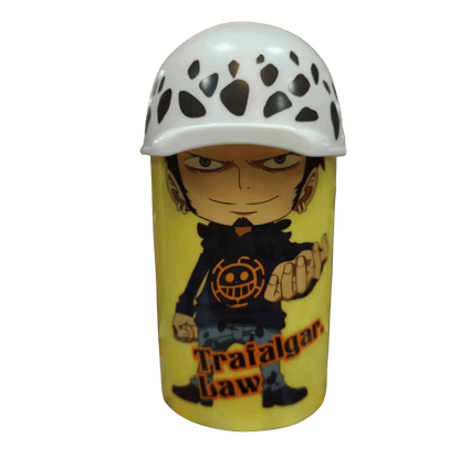 One Piece Anime Character Water Cup, Luffy Chopper Trafalgar Law 3D Hat Lid Plastic Tumbler with Straw, Cute Anime Drinking Cup, Reusable Beverage Mug for One Piece Fans Gift