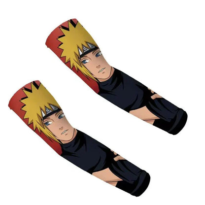 Naruto Anime Cooling Arm Sleeves for Men Women, UV Sun Protection Compression Arm Cover, Akatsuki Sharingan Character Print Arm Sleeves, Stretch Breathable Arm Guards for Cycling Driving Running Cosplay, Anime Fan Gift